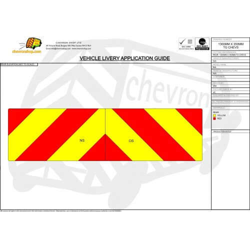 Tailgate Chevrons 1300mm x 350mm