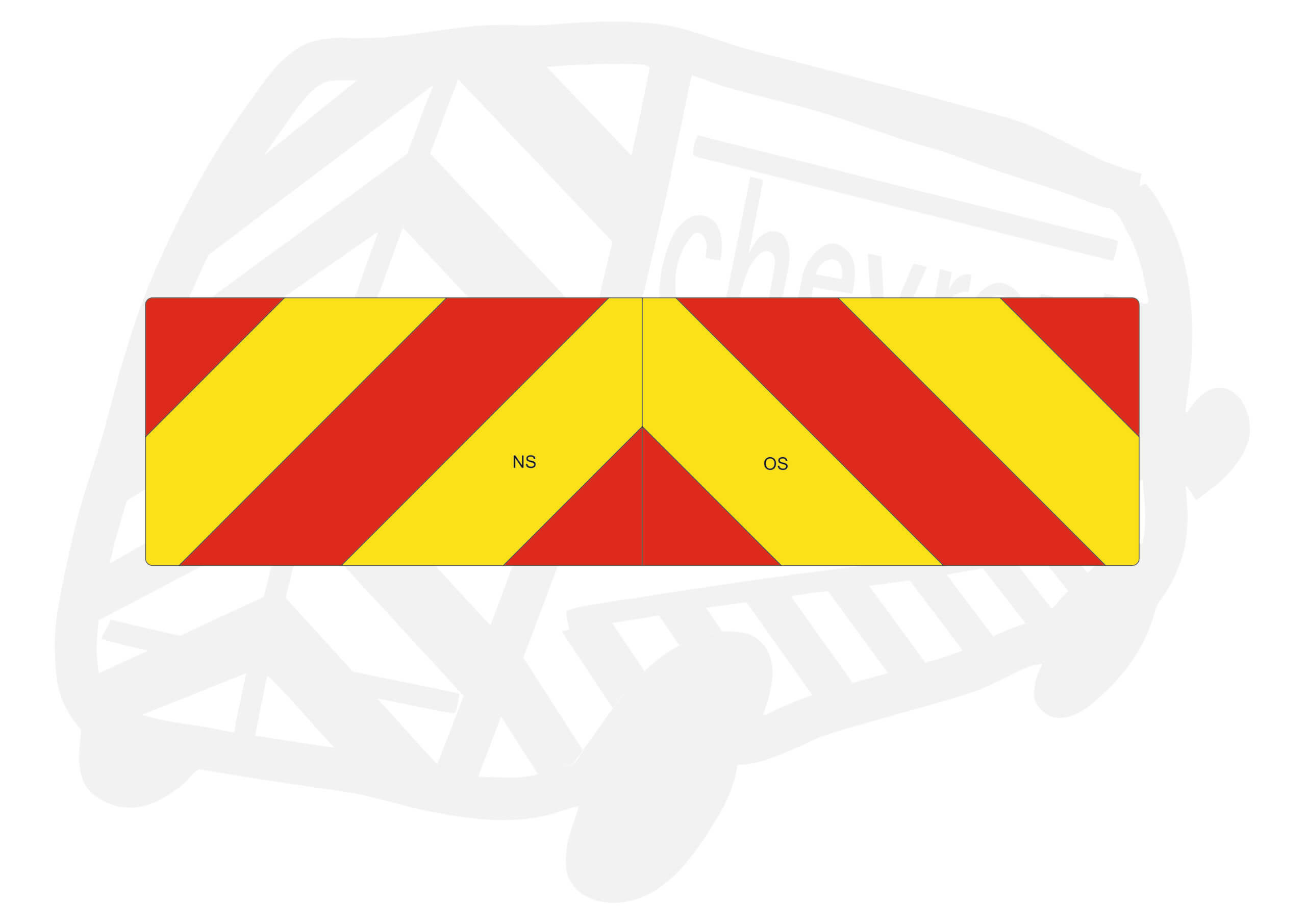 Tailgate Chevrons 1200mm x 300mm MAG